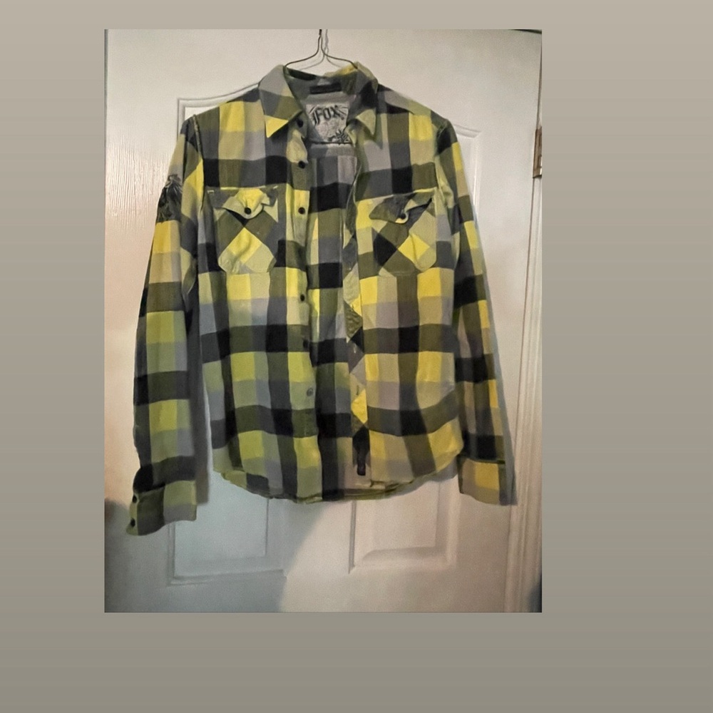 Fox yellow and black flannel
